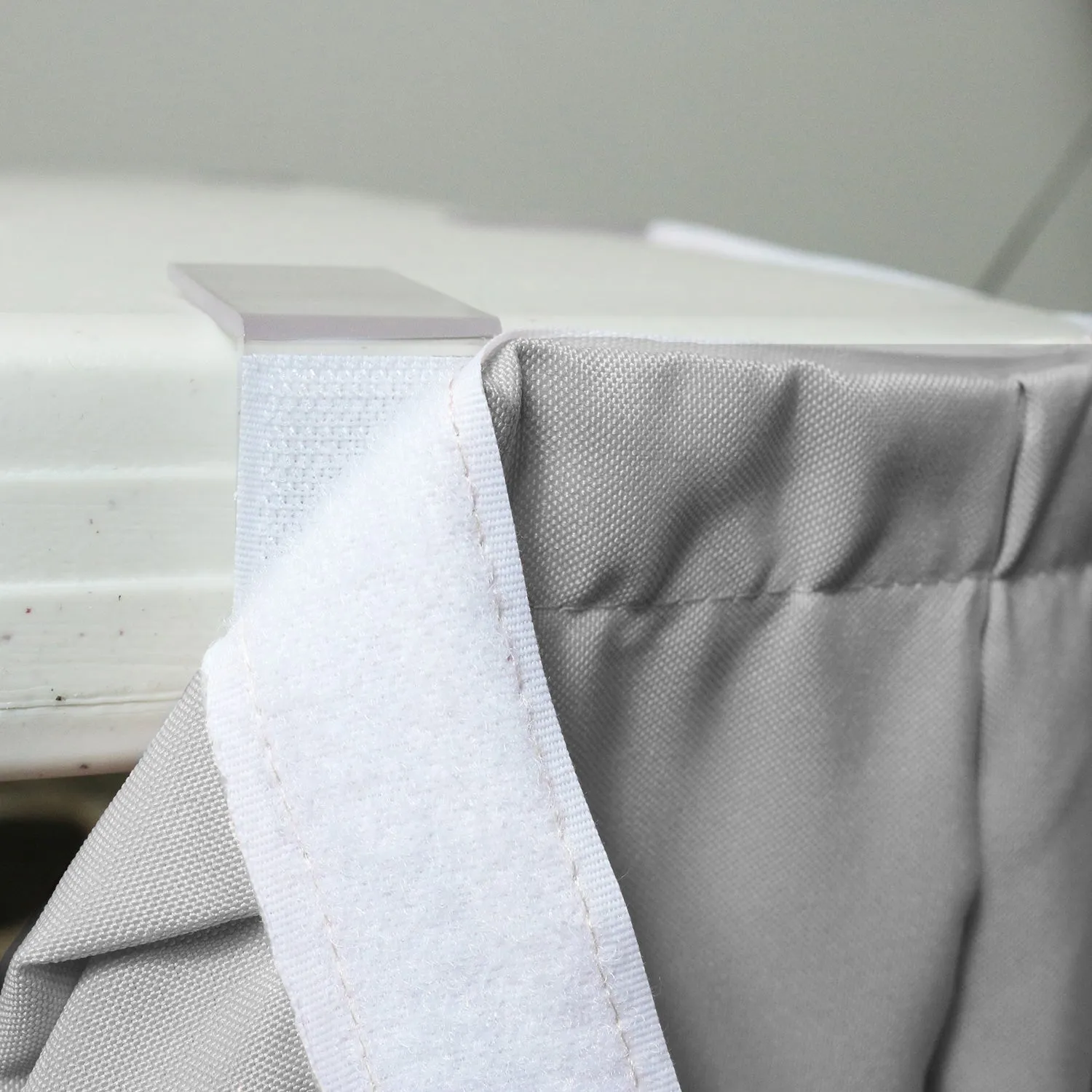 17 ft x 29 inch Polyester Pleated Table Skirt Gray