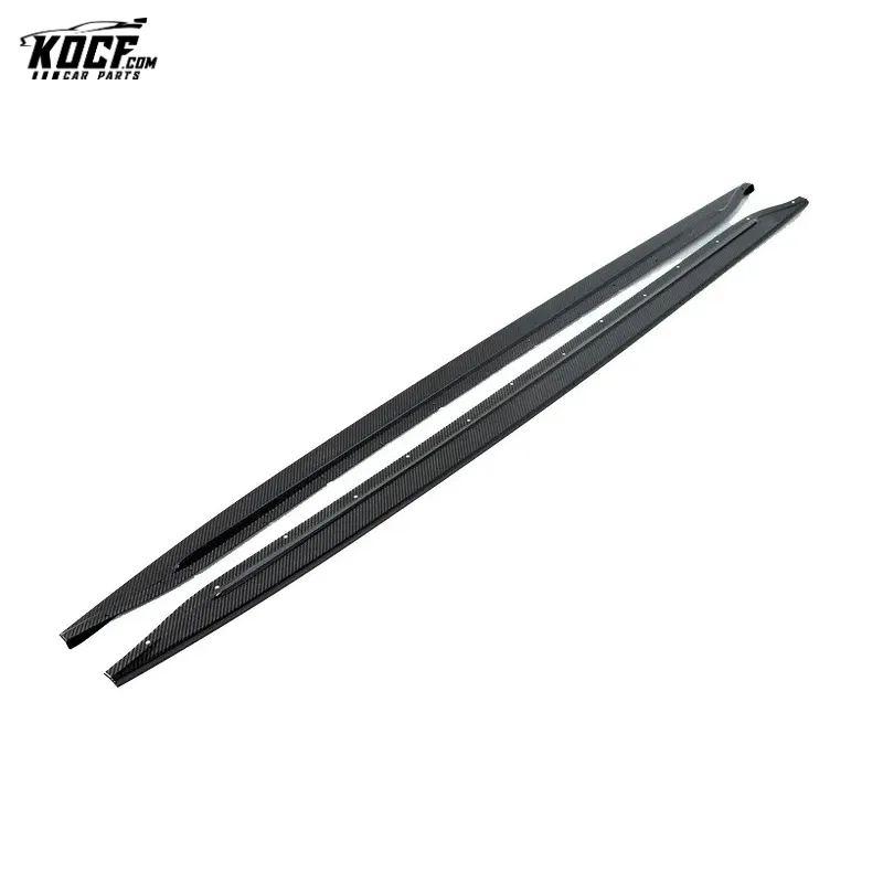 2020  G80 M3 G82 M4 Flat Shape Carbon Fiber Side Skirts Extension Rocker Panel For BMW G80 M3 G82 M4