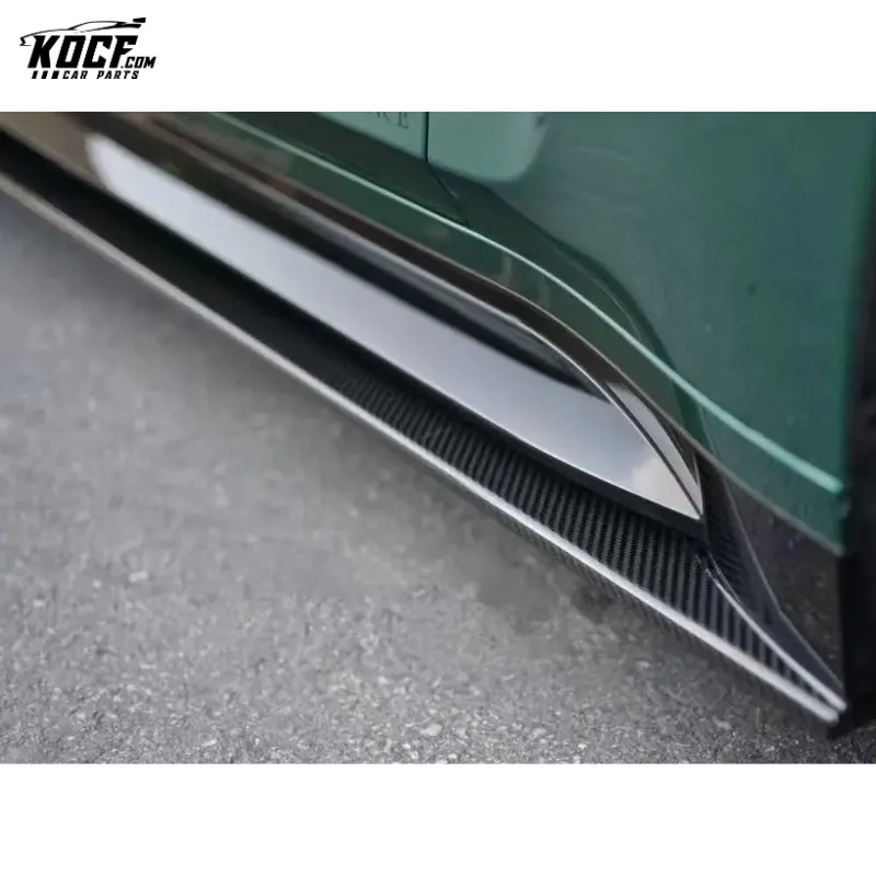 2020  G80 M3 G82 M4 Flat Shape Carbon Fiber Side Skirts Extension Rocker Panel For BMW G80 M3 G82 M4