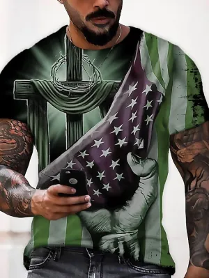 3D National Flag Street Casual Short Sleeve Sportswear Casual Shirts