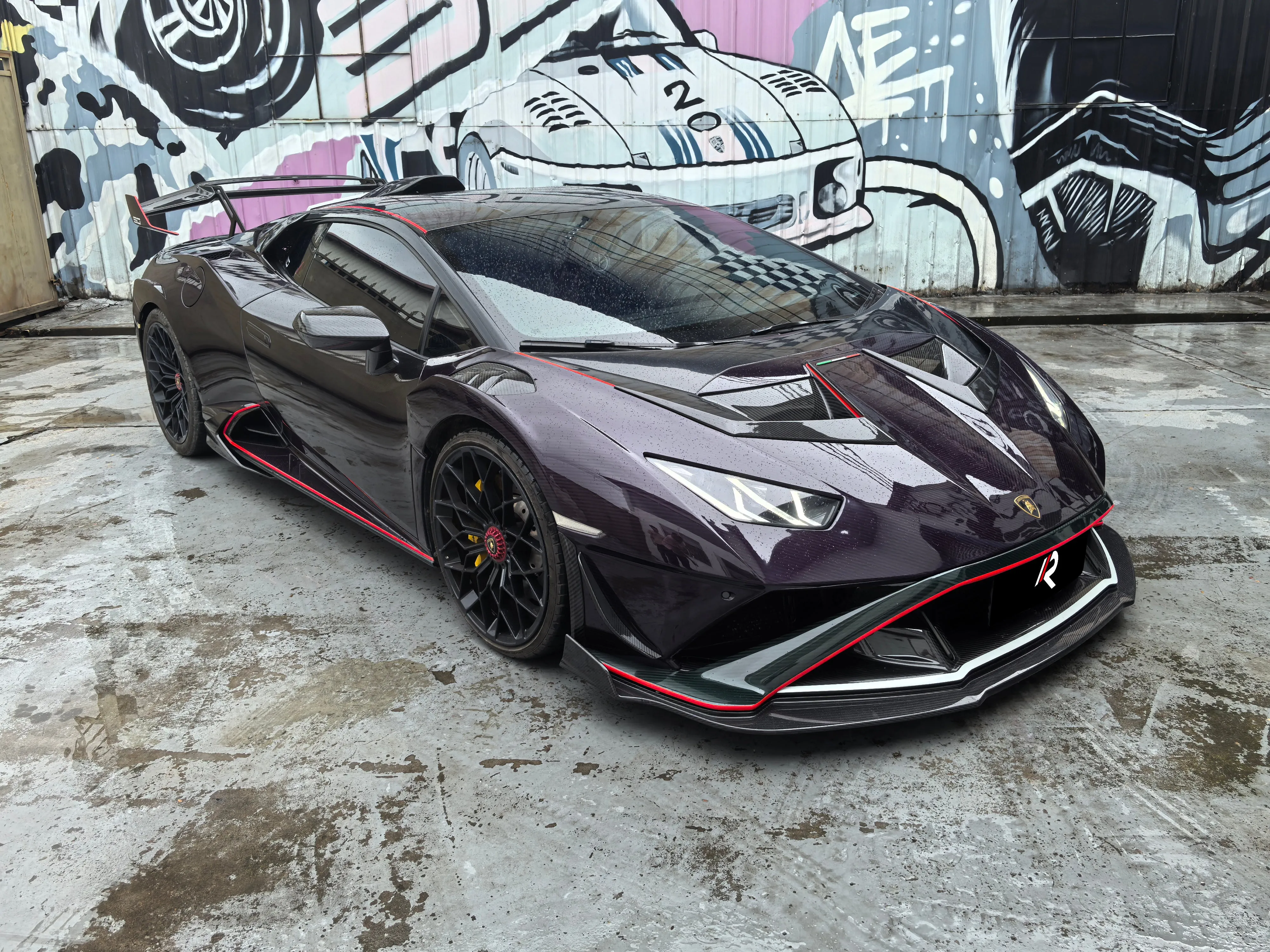 Aero Republic Vor Style Side Skirts for Lamborghini Huracan STO Carbon Fiber / FRP