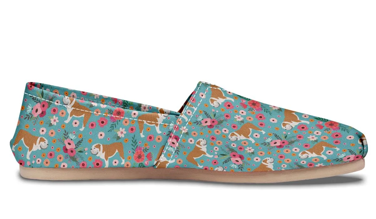 Bulldog Flower Casual Shoes