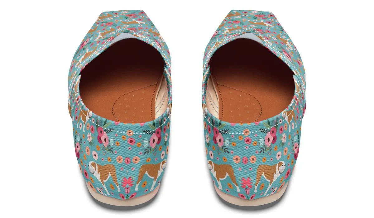 Bulldog Flower Casual Shoes
