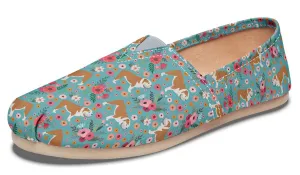 Bulldog Flower Casual Shoes