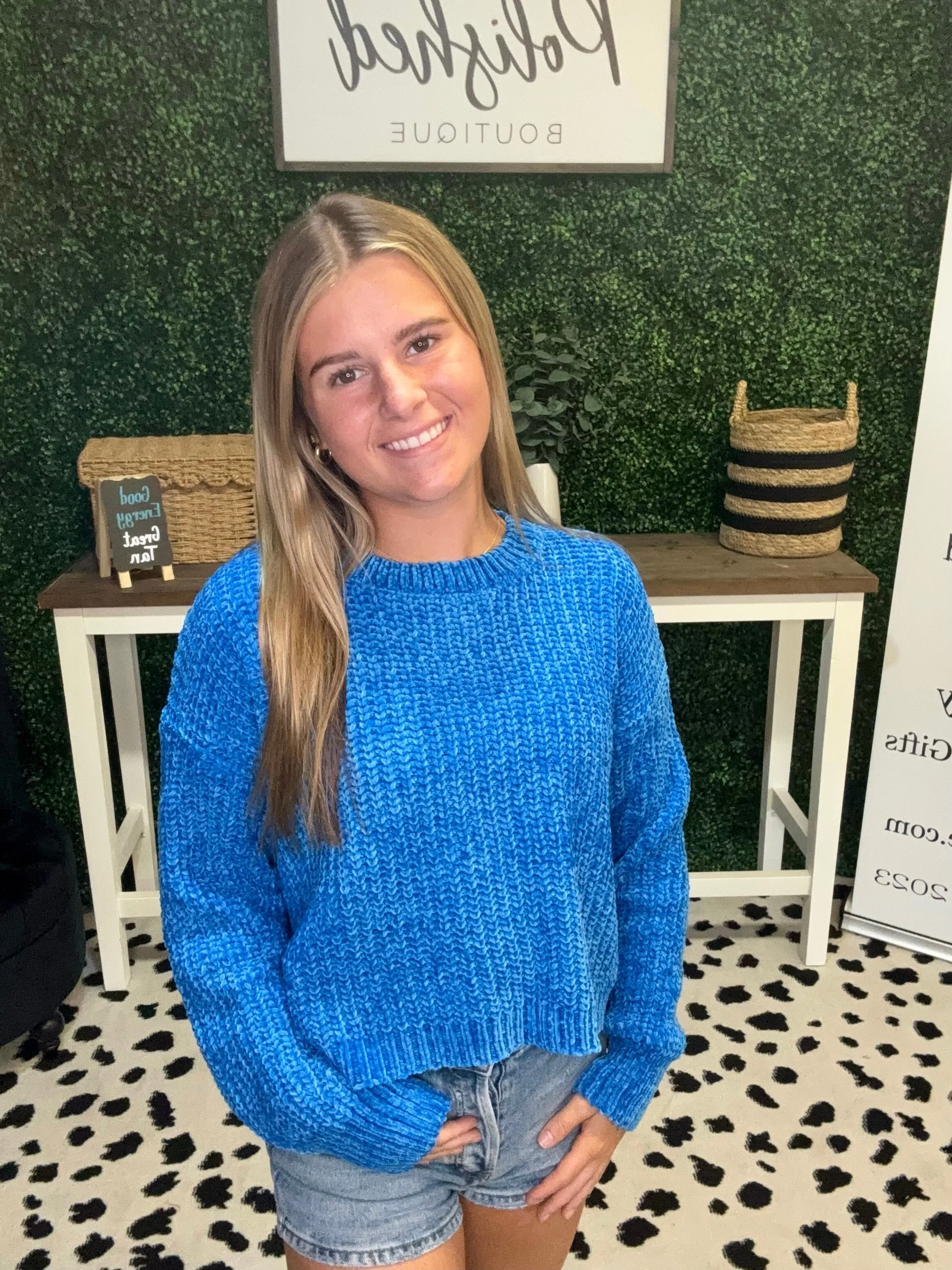 Calla Chenille Cropped Sweater