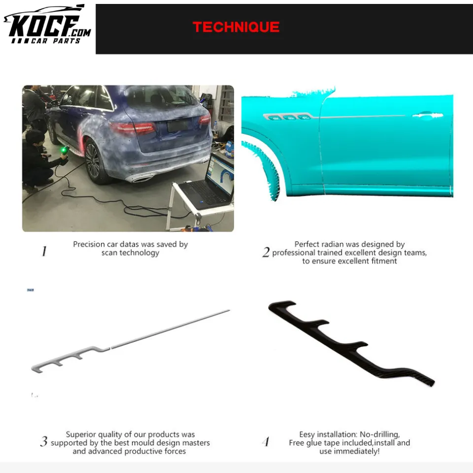 Carbon Fiber Front Fender Vents Exterior Trims for Maserati Levante S Sport 2017-2019