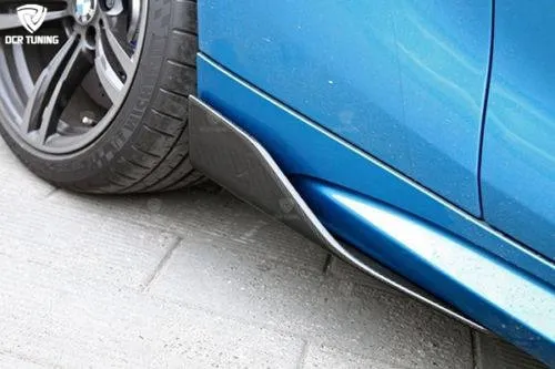 Carbon Fiber Side Skirts Car Bumper for BMW M2 F87 2014-2019 M Performance Style Extension Splitters