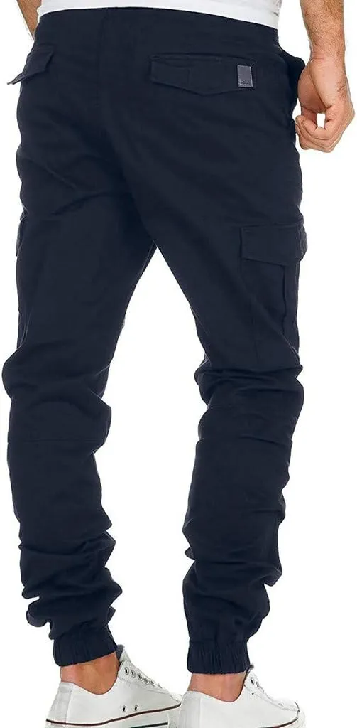 Cargo Pants for Men Wild Hiking Tactical Pants Workout Joggers Tapered Leg Sweatpants for Men with Pockets Work Trousers