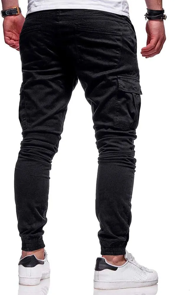 Cargo Sweatpants for Men Big and Tall Athletic Pants for Men Mens Autumn and Winter High Street Fashion Leisure Loose