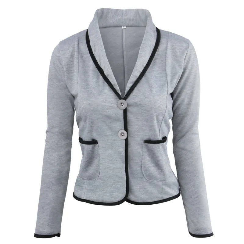 Casual Blazer Thin Women Drape Student Elegant Slim Look All-Matching Short Outerwear