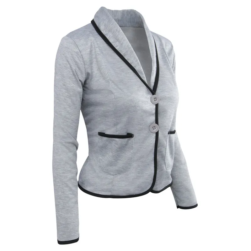 Casual Blazer Thin Women Drape Student Elegant Slim Look All-Matching Short Outerwear