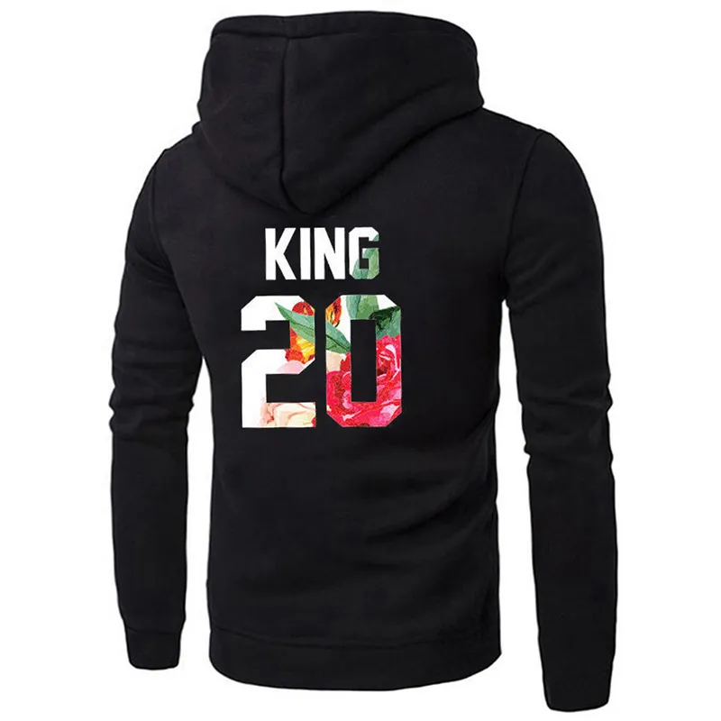 Casual King Queen Couples Hoodie [Individually Sold]