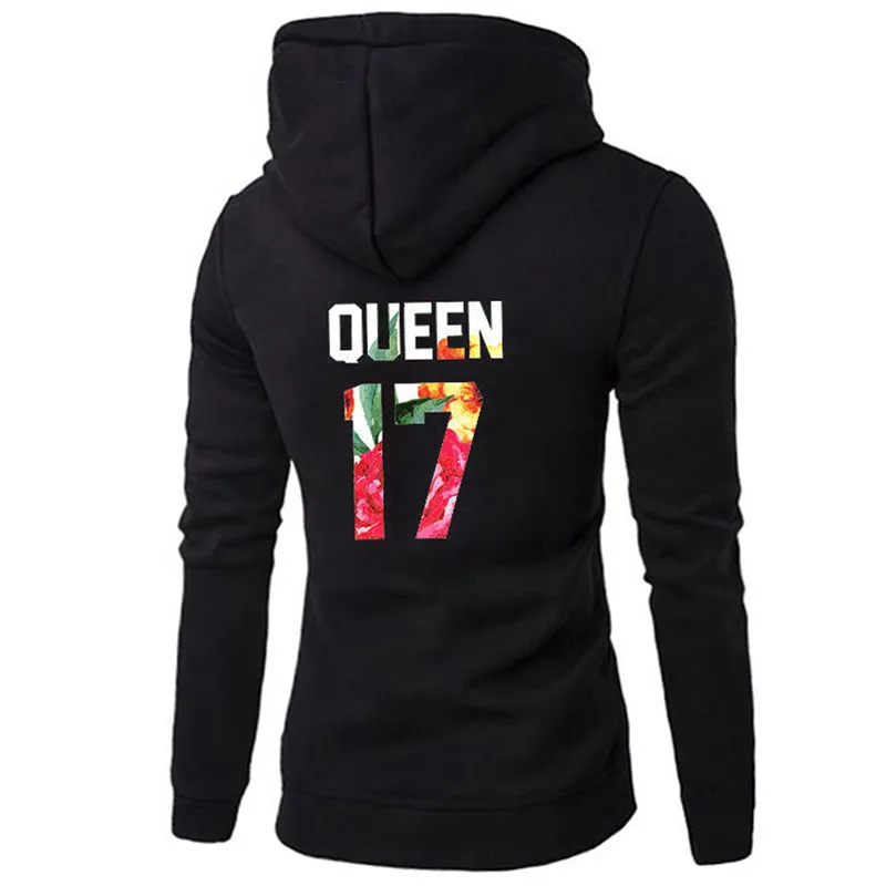 Casual King Queen Couples Hoodie [Individually Sold]