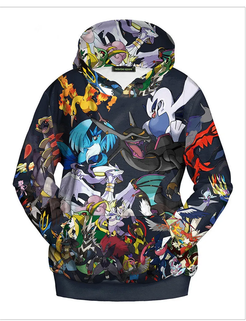 Casual Women Anime Printed Hoodies