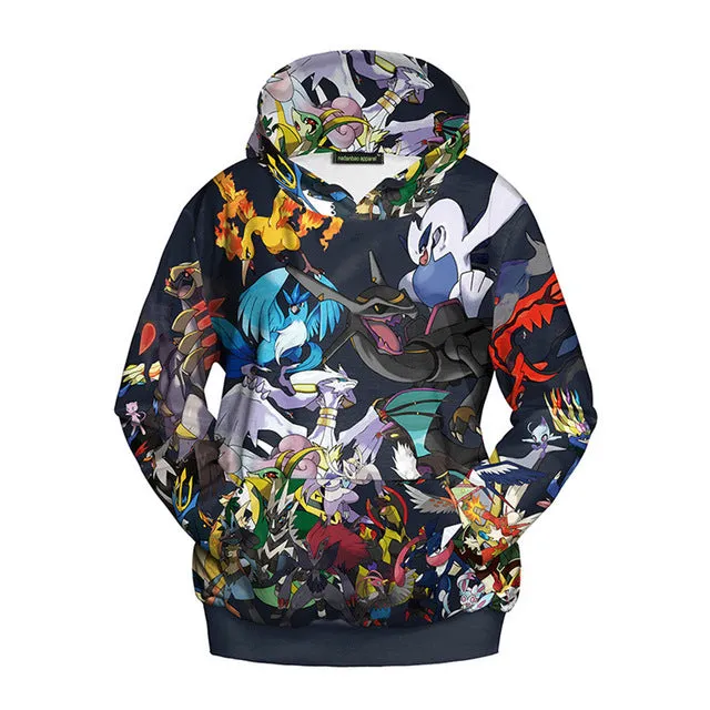 Casual Women Anime Printed Hoodies