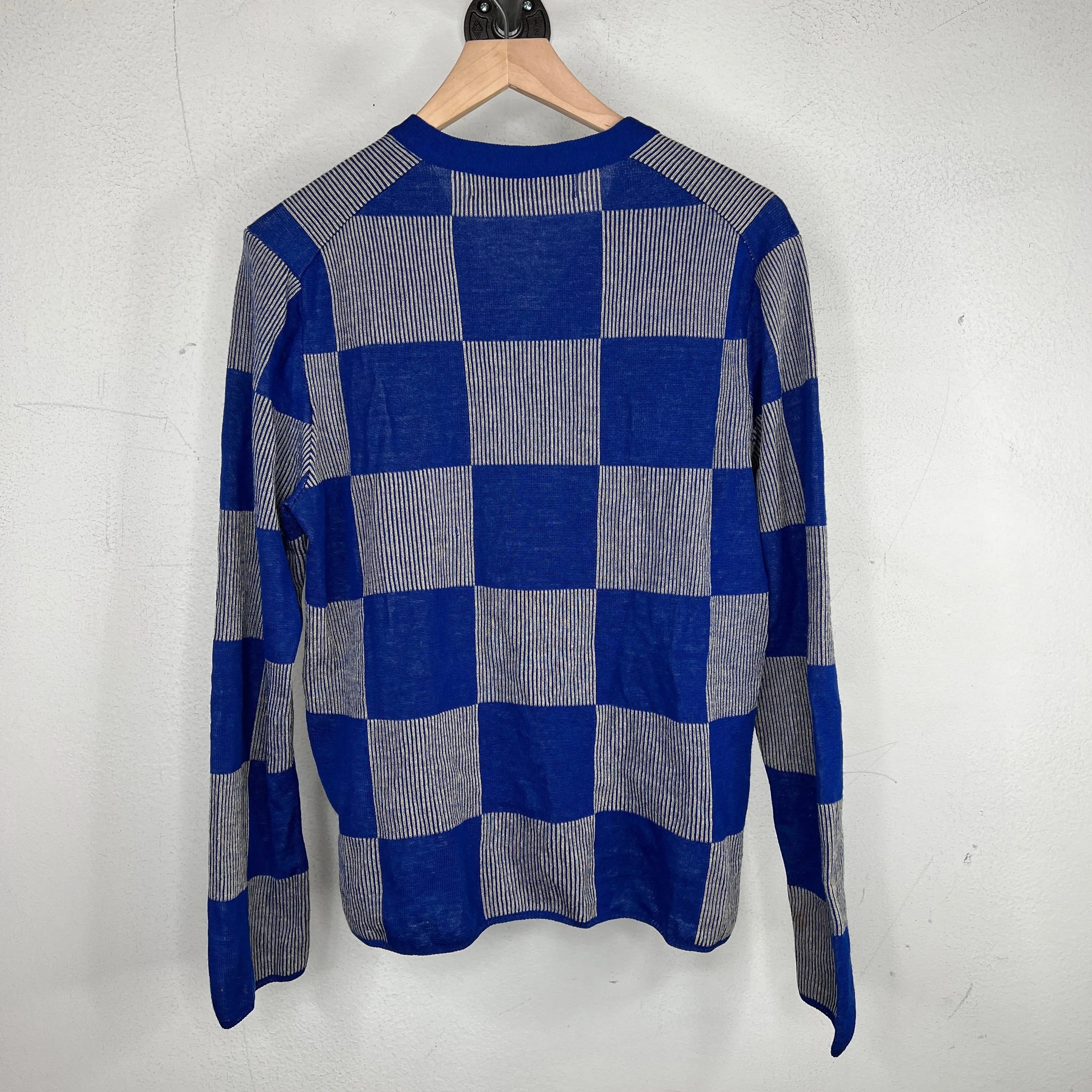 CDG Blue Knit Zip Up Cardigan