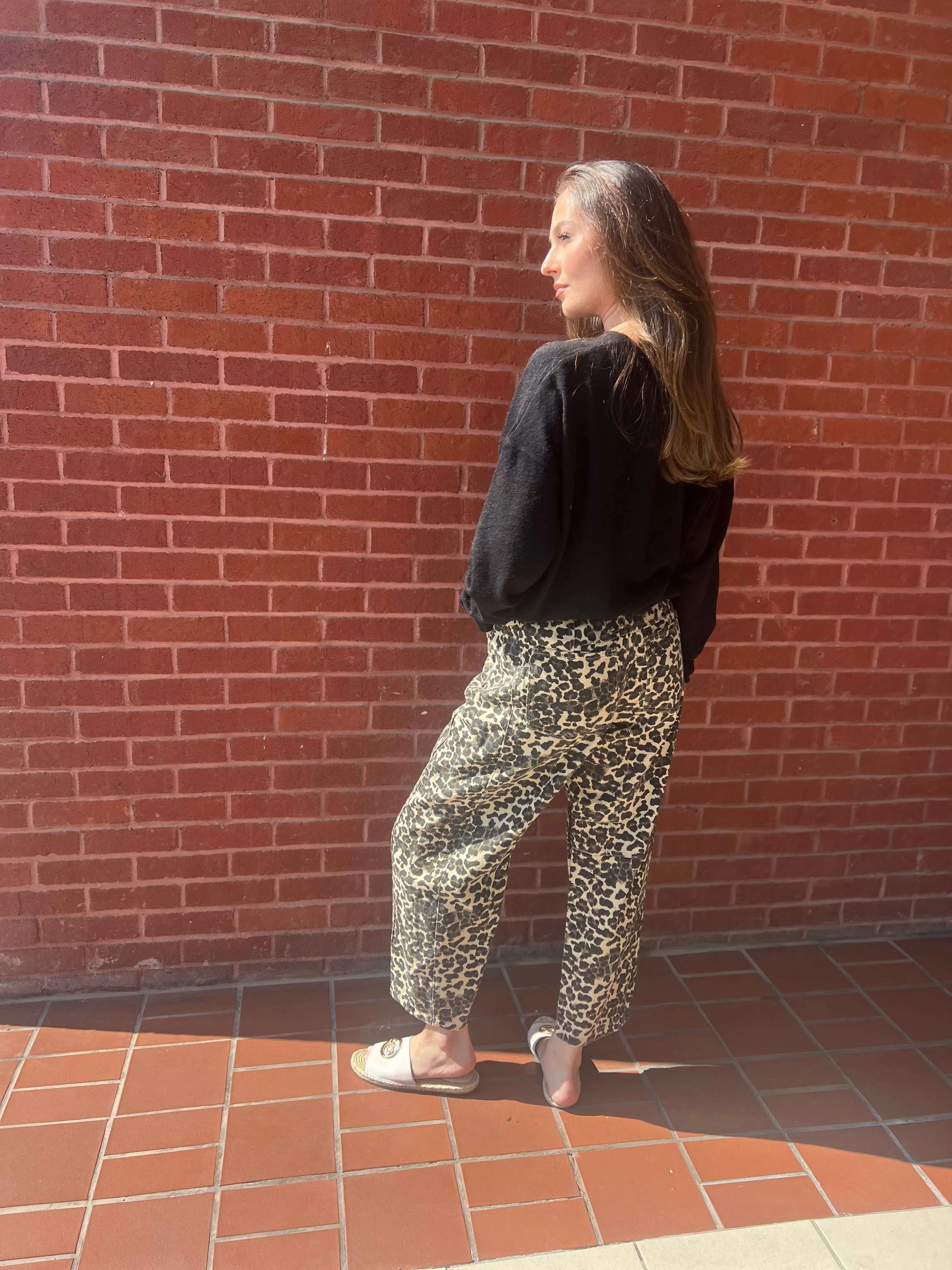 CHEETAH RACING BARREL LEG JEANS