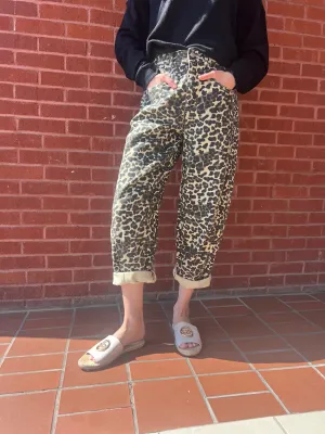 CHEETAH RACING BARREL LEG JEANS