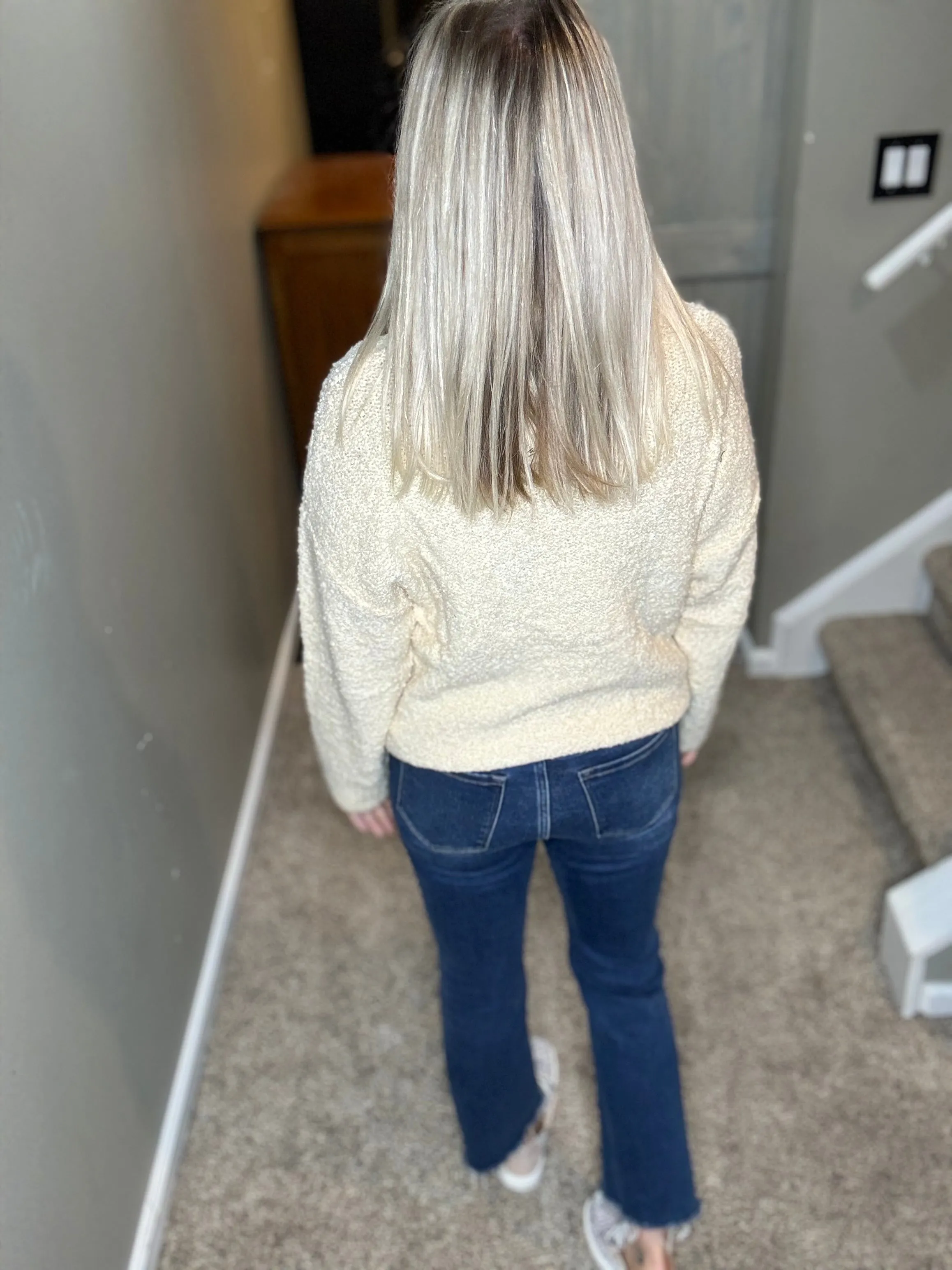 Cream Boucle Sweater