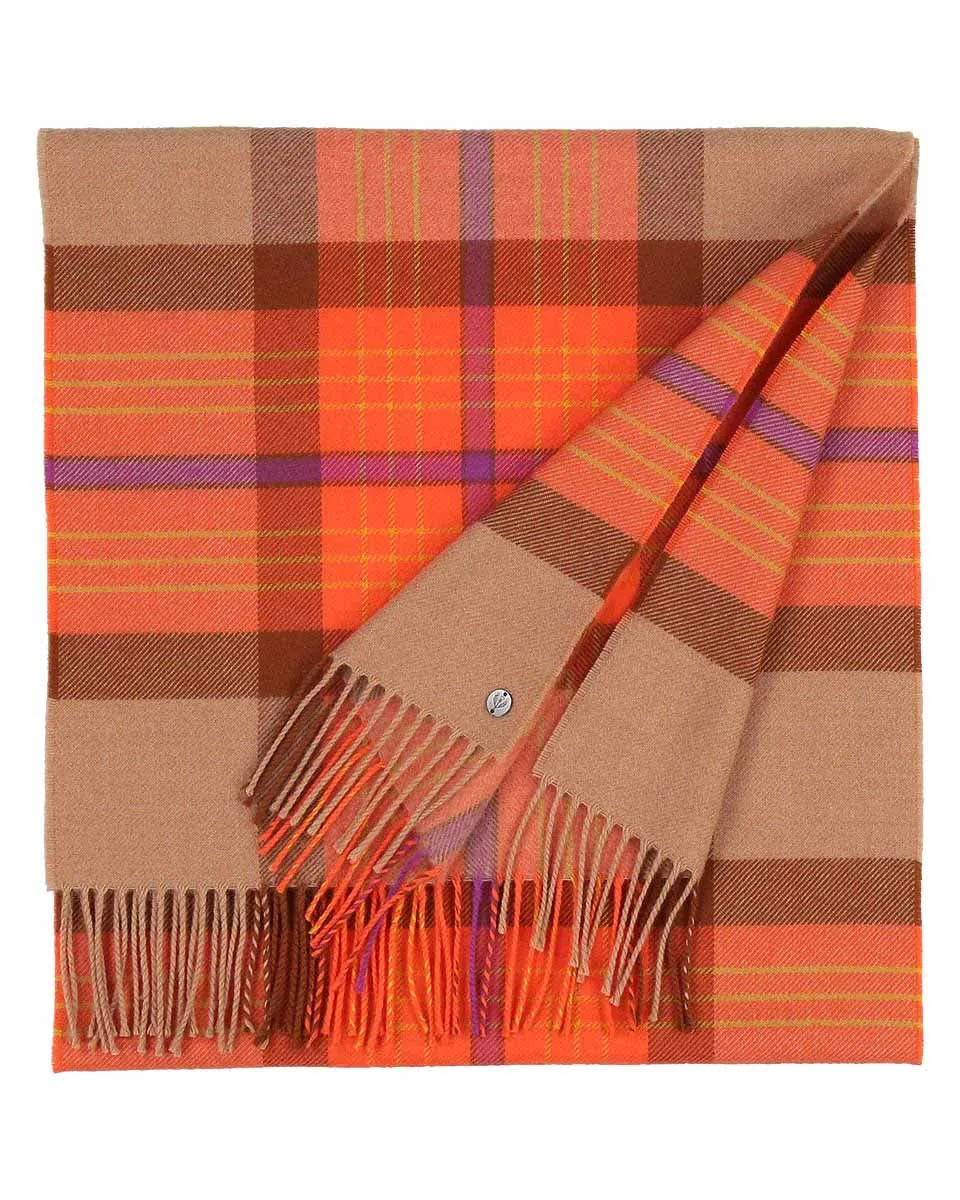 Cruelty Free Virgin Wool Plaid Scarf!  Two Colours!  50% Off!