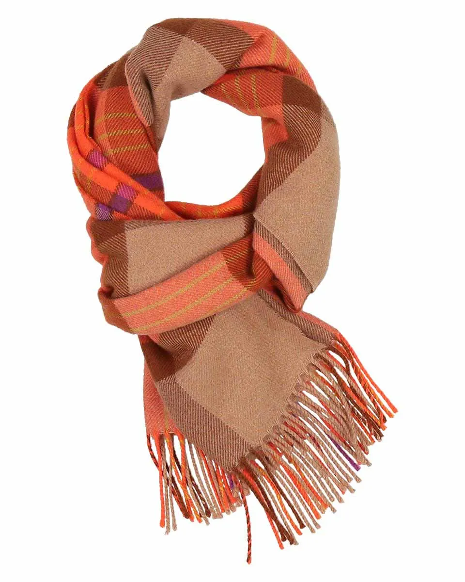 Cruelty Free Virgin Wool Plaid Scarf!  Two Colours!  50% Off!
