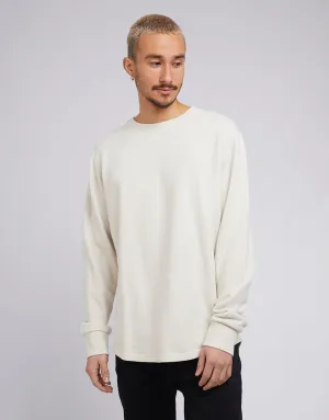 Curved Hem Crew Light Grey