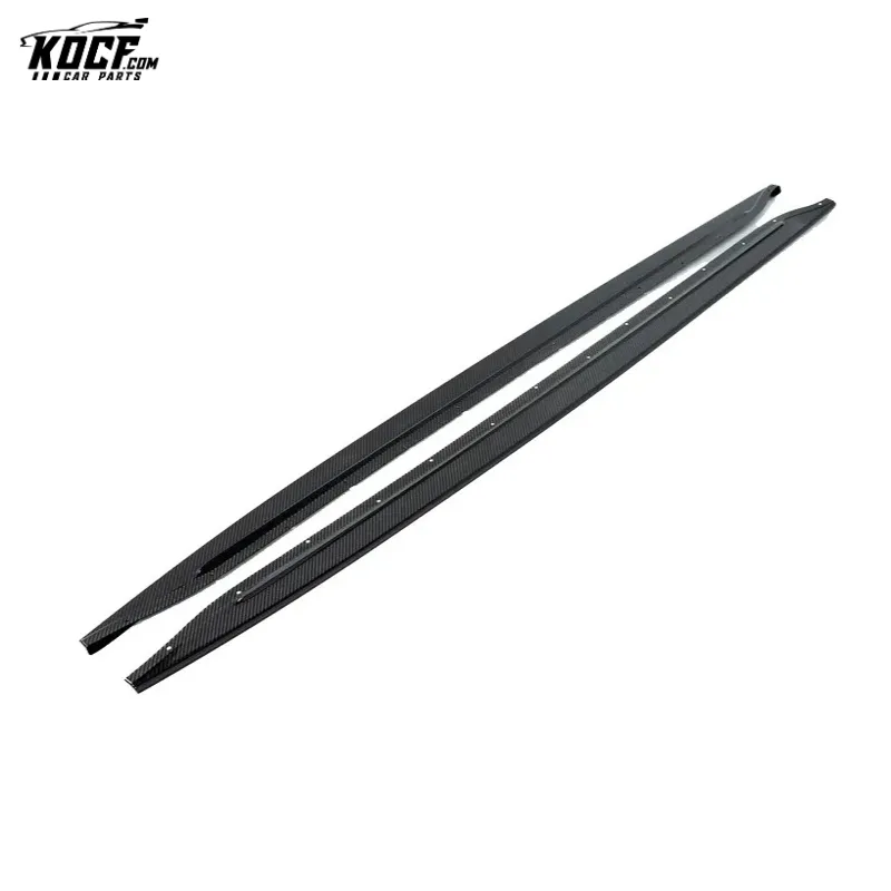 Custom G80 M3 New Style Flat Shape Carbon Fiber Side Skirts Extensions Rocker Panel For BMW G80 M3 G82 M4 2021  Factory