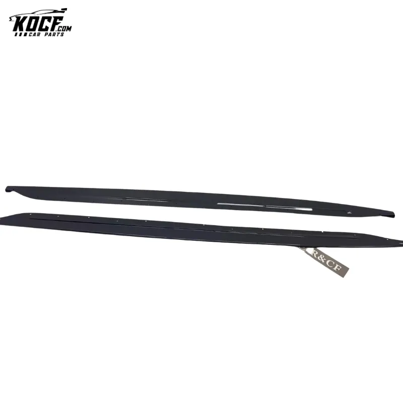 Custom G80 M3 New Style Flat Shape Carbon Fiber Side Skirts Extensions Rocker Panel For BMW G80 M3 G82 M4 2021  Factory