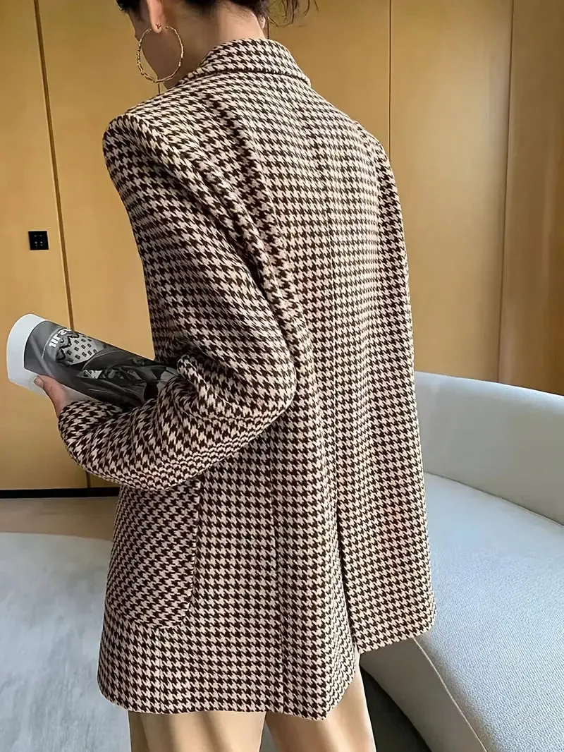 Damesblazer met riem - Elegant jasje met lange mouwen en reverskraag