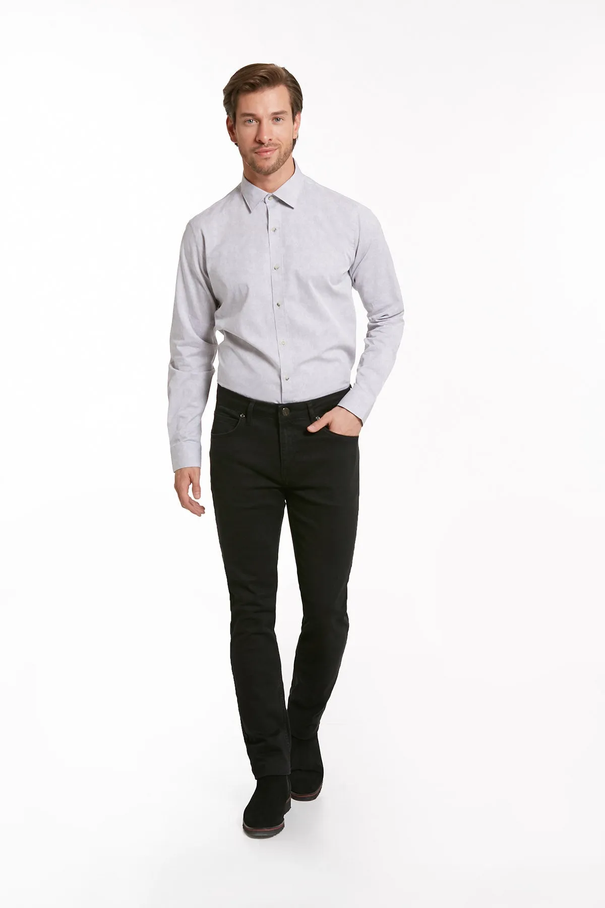 Dynamic Fit 5 Pocket Low Waist Cotton Black Denim Jeans