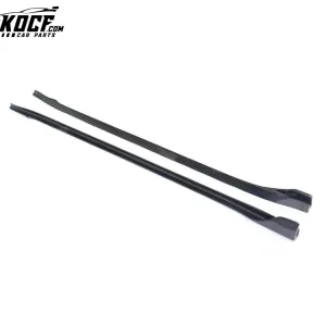 Exterior Carbon Fiber Side Skirts for Tesla Model 3 Sedan 4 Door Accessories Side Bumper Splitter V Style Glossy Black