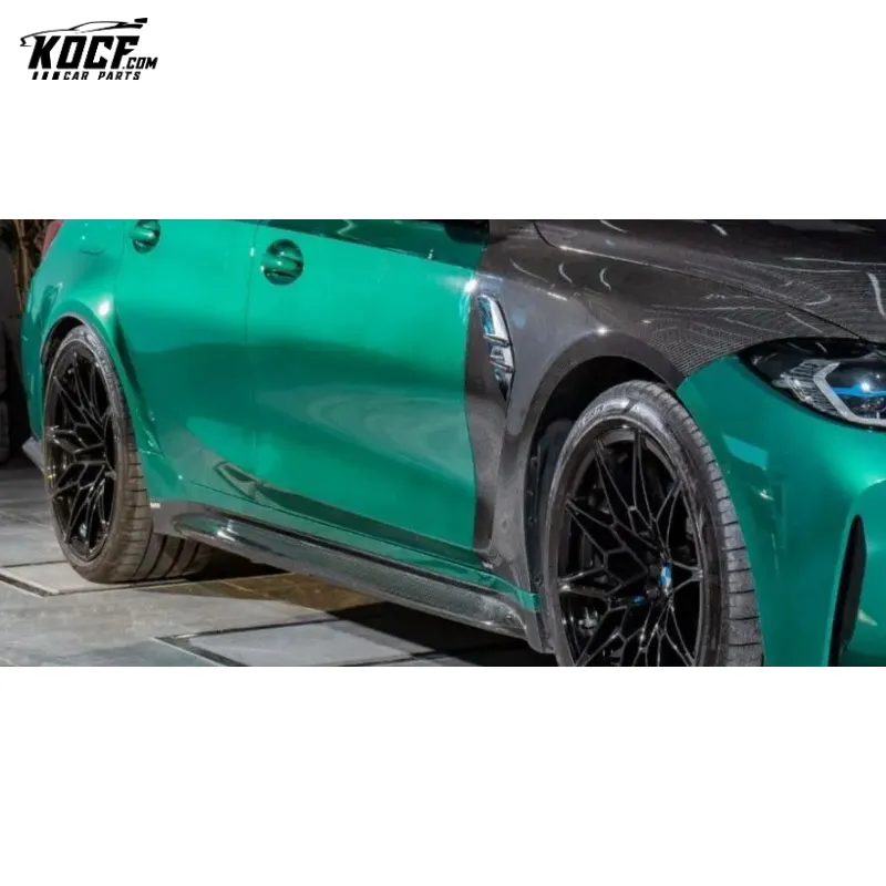 Factory Custom 2021  G80 M3 New Style MH-C Carbon Fiber Side Skirts Extensions Rocker Panel For BMW G80 M3 G82 M4