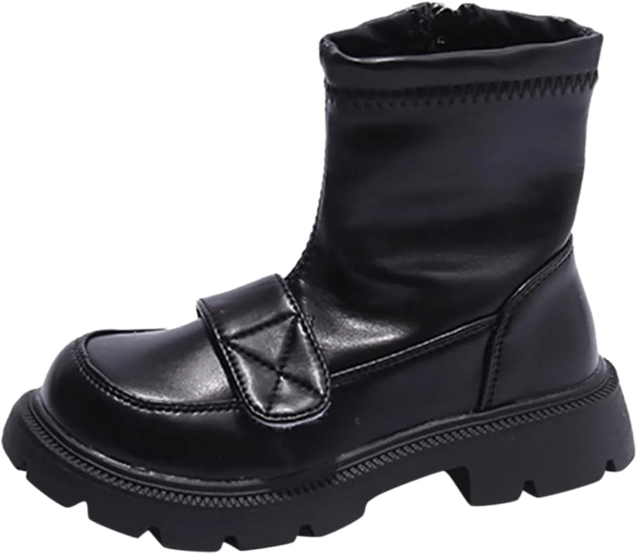 Fashion Thick Bottom Chunky Heel Girls Boots Breathable Mid Calf Round Toe Non Slip Casual School Warm Super Girl Boots