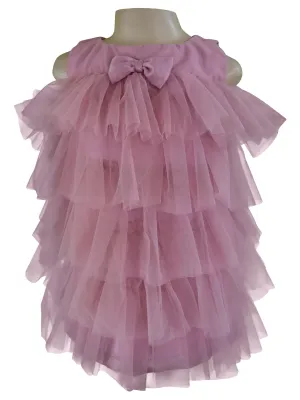 Faye Light Mauve Tiered Dress