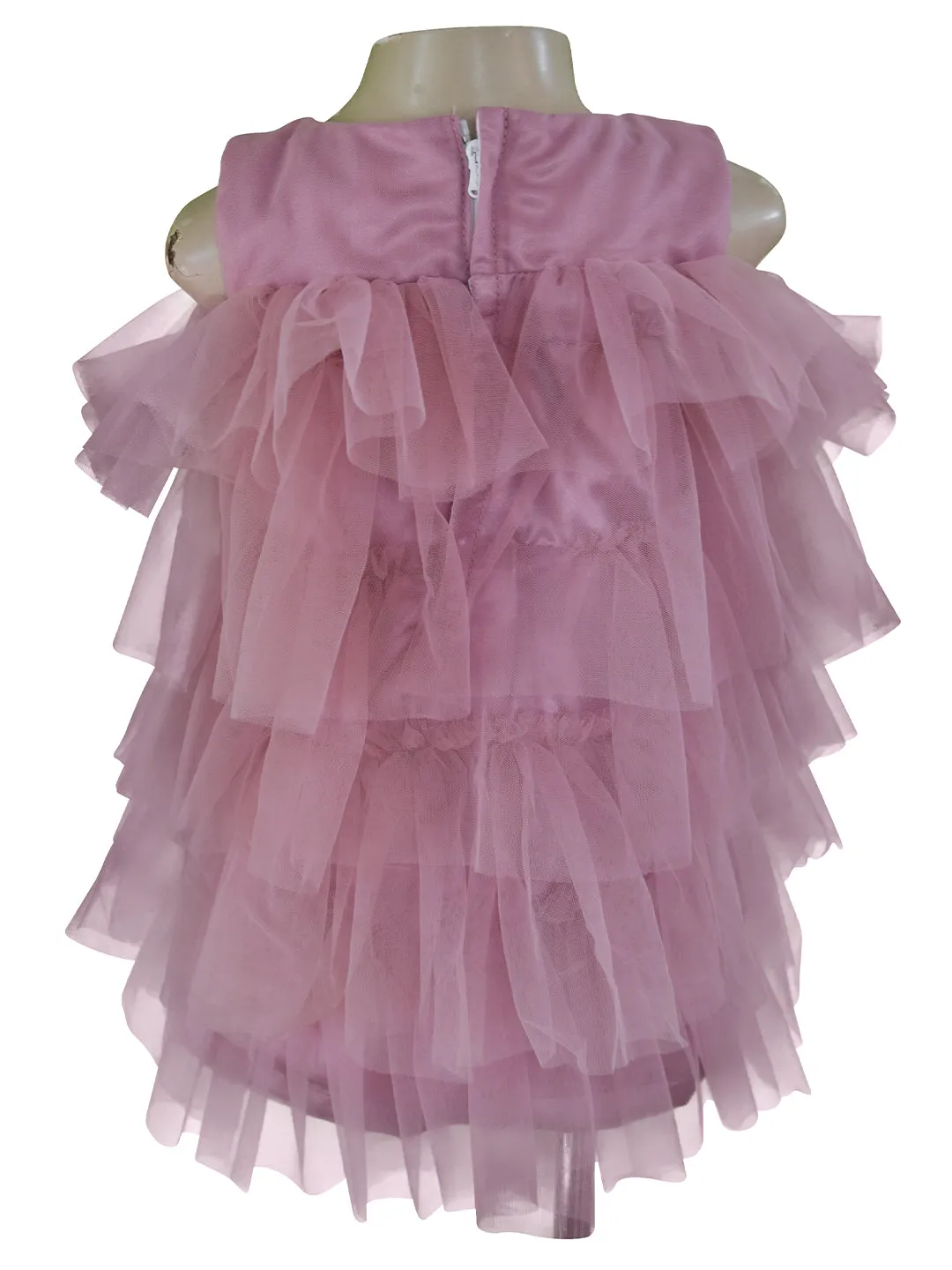 Faye Light Mauve Tiered Dress
