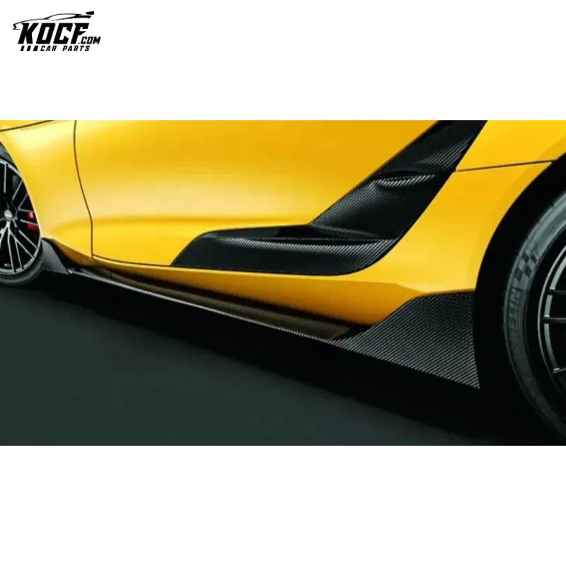 For 2019-20 Toyota Supra MK5 A90 A91 AG Style Carbon Fiber Side Skirts Rock Panel