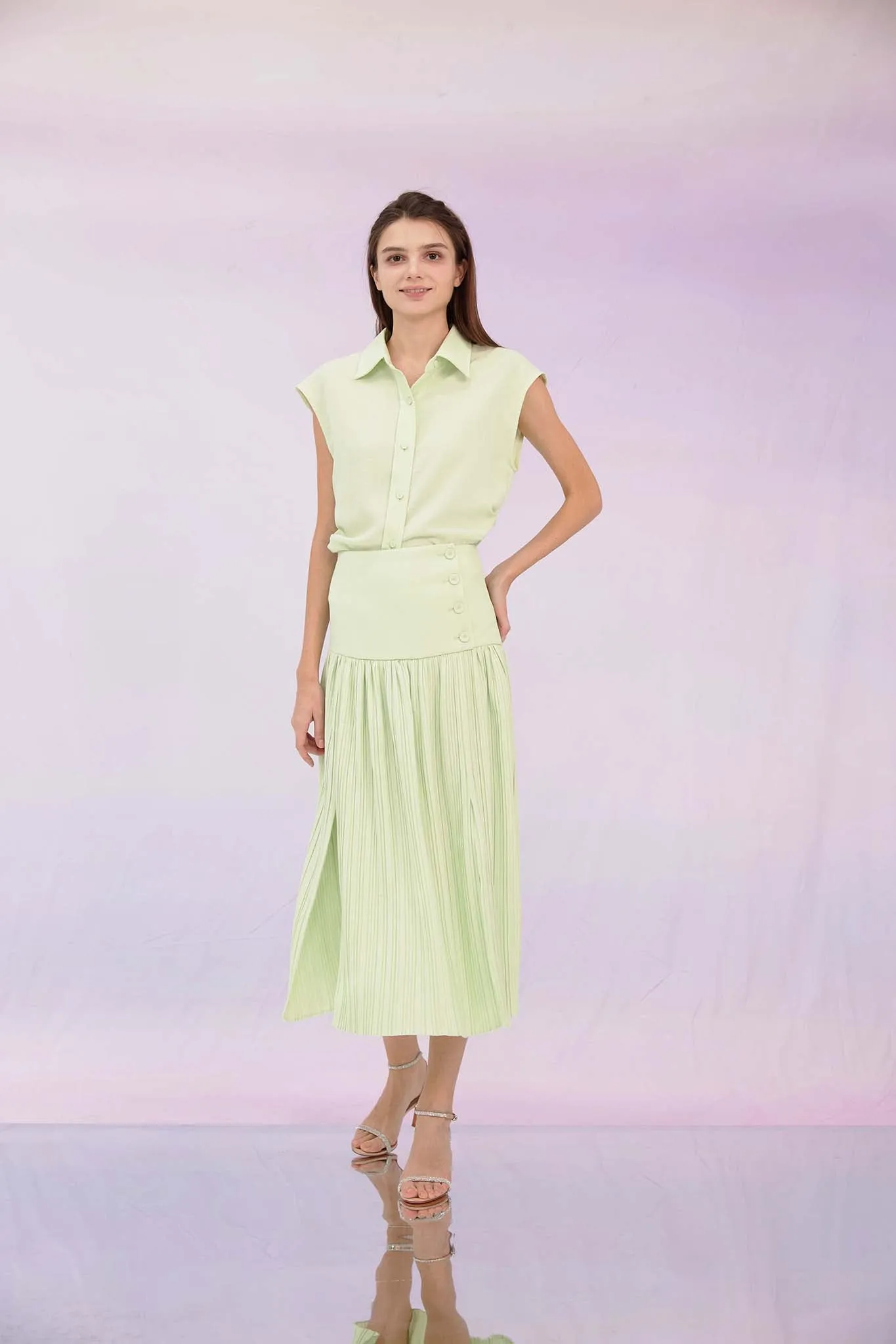 Georganne Green Sleeveless Top