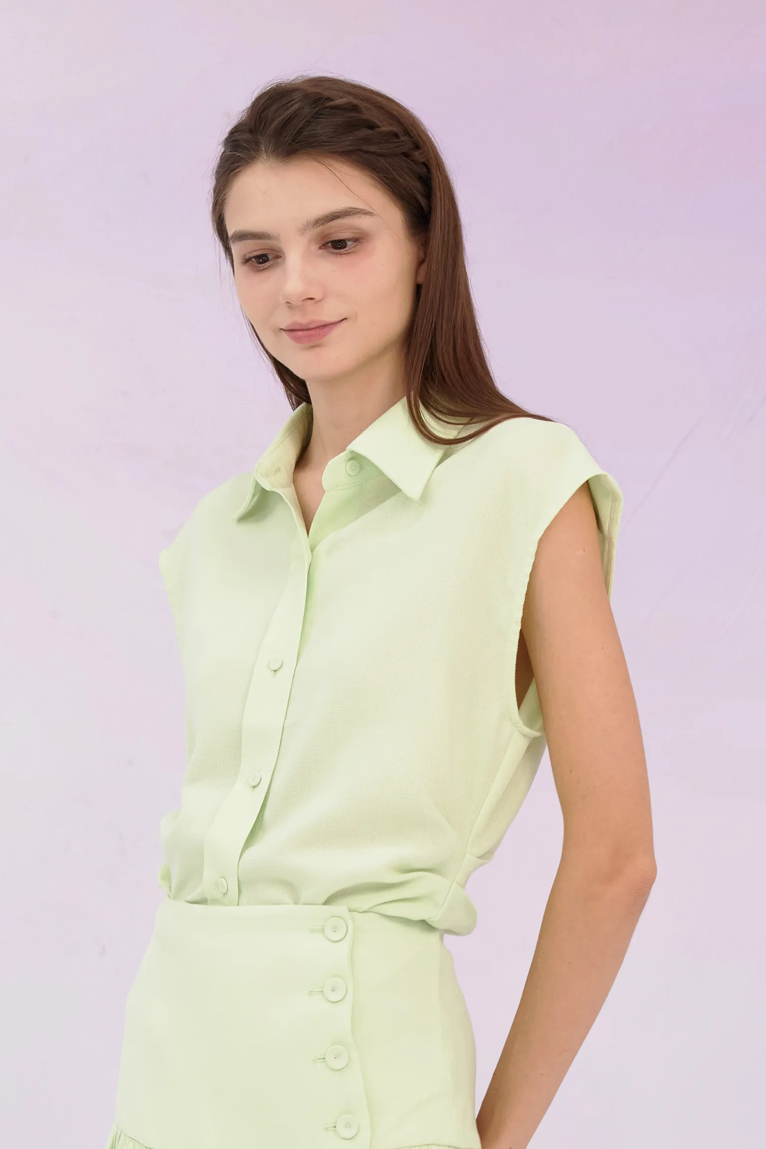 Georganne Green Sleeveless Top