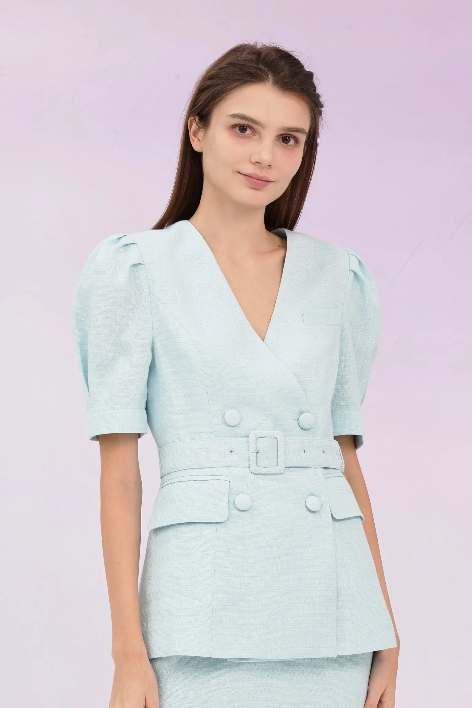 Gladis Mint Tweed Jacket