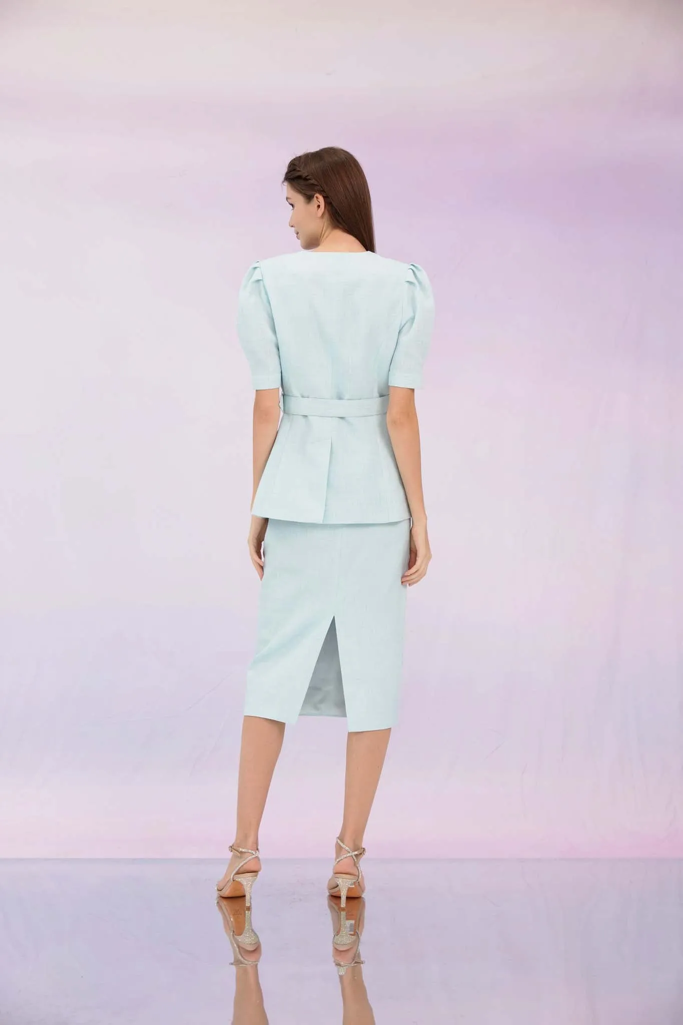 Gladis Mint Tweed Jacket