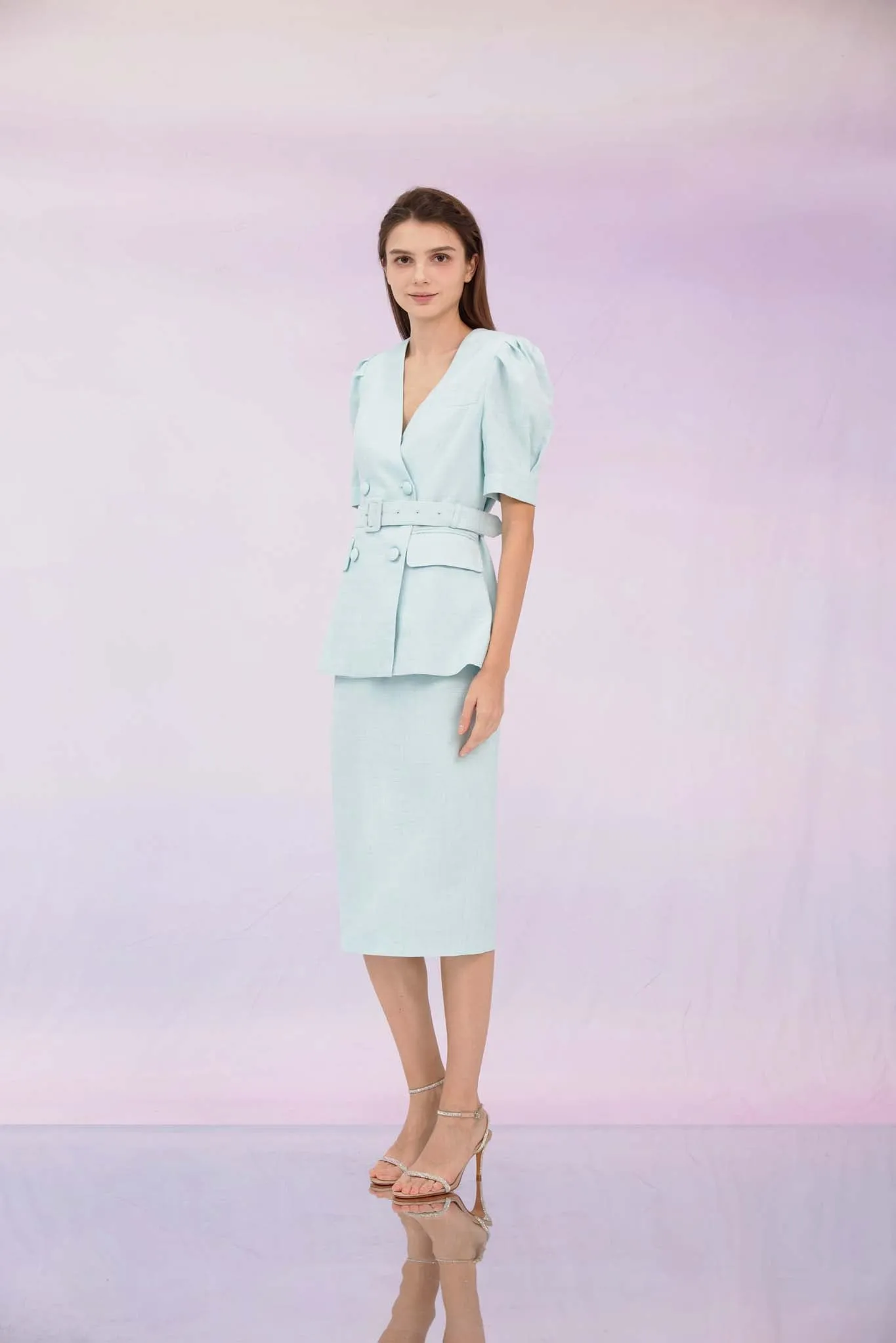 Gladis Mint Tweed Jacket