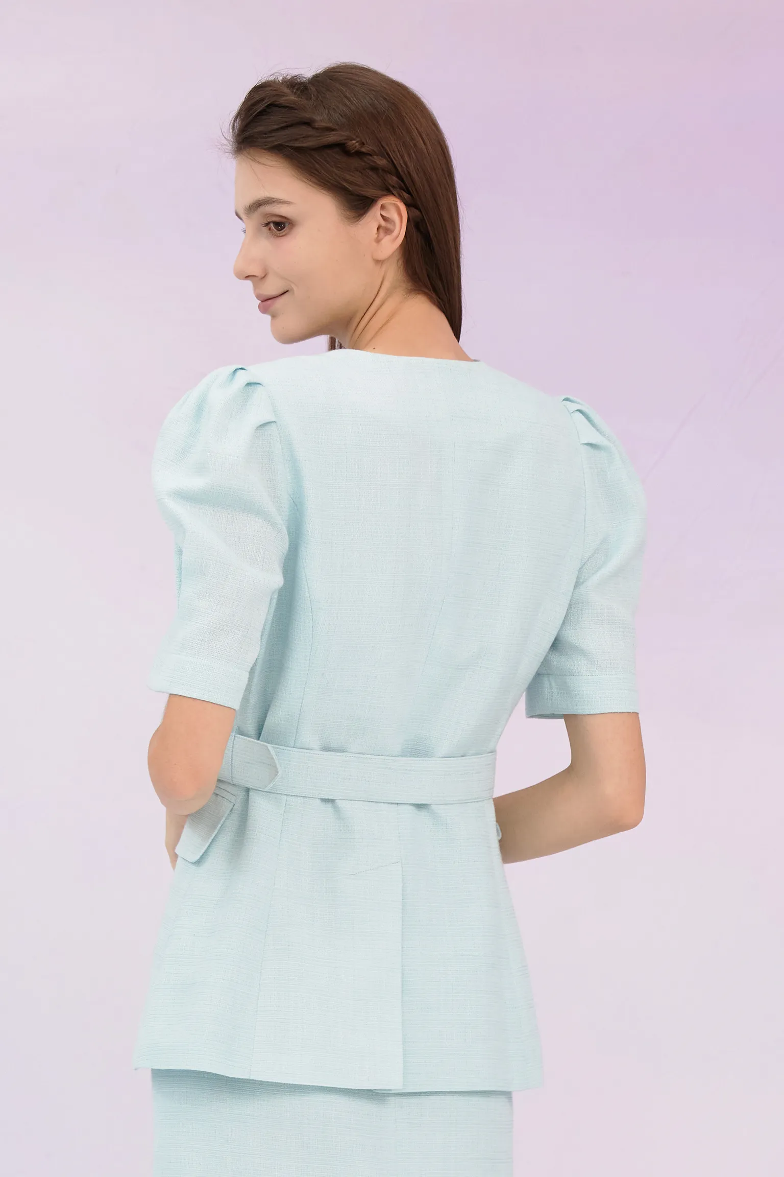 Gladis Mint Tweed Jacket