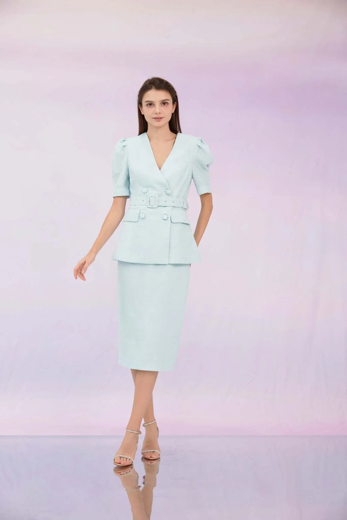 Gladis Mint Tweed Jacket