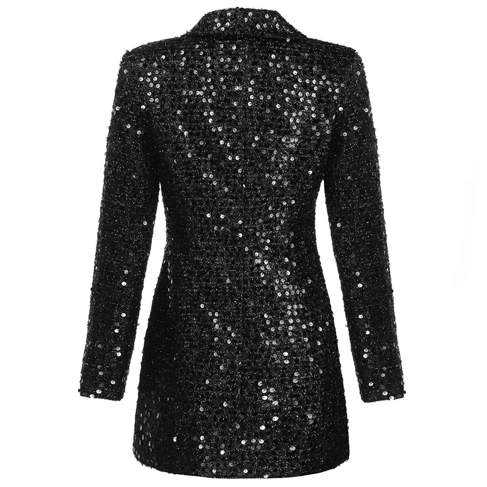 Glitter Sequined Blazer Dress