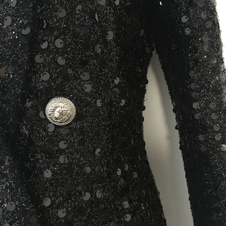Glitter Sequined Blazer Dress