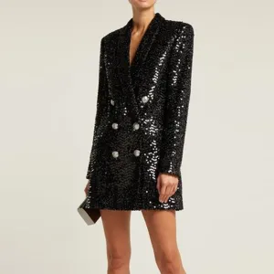 Glitter Sequined Blazer Dress