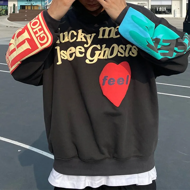 Graffiti Letter Print Hoodie