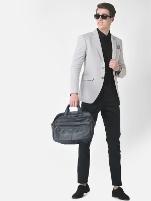 Grey Single-Breasted Blazer