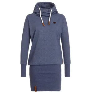 High Neck Bodycon Hoodie Sweatshirt