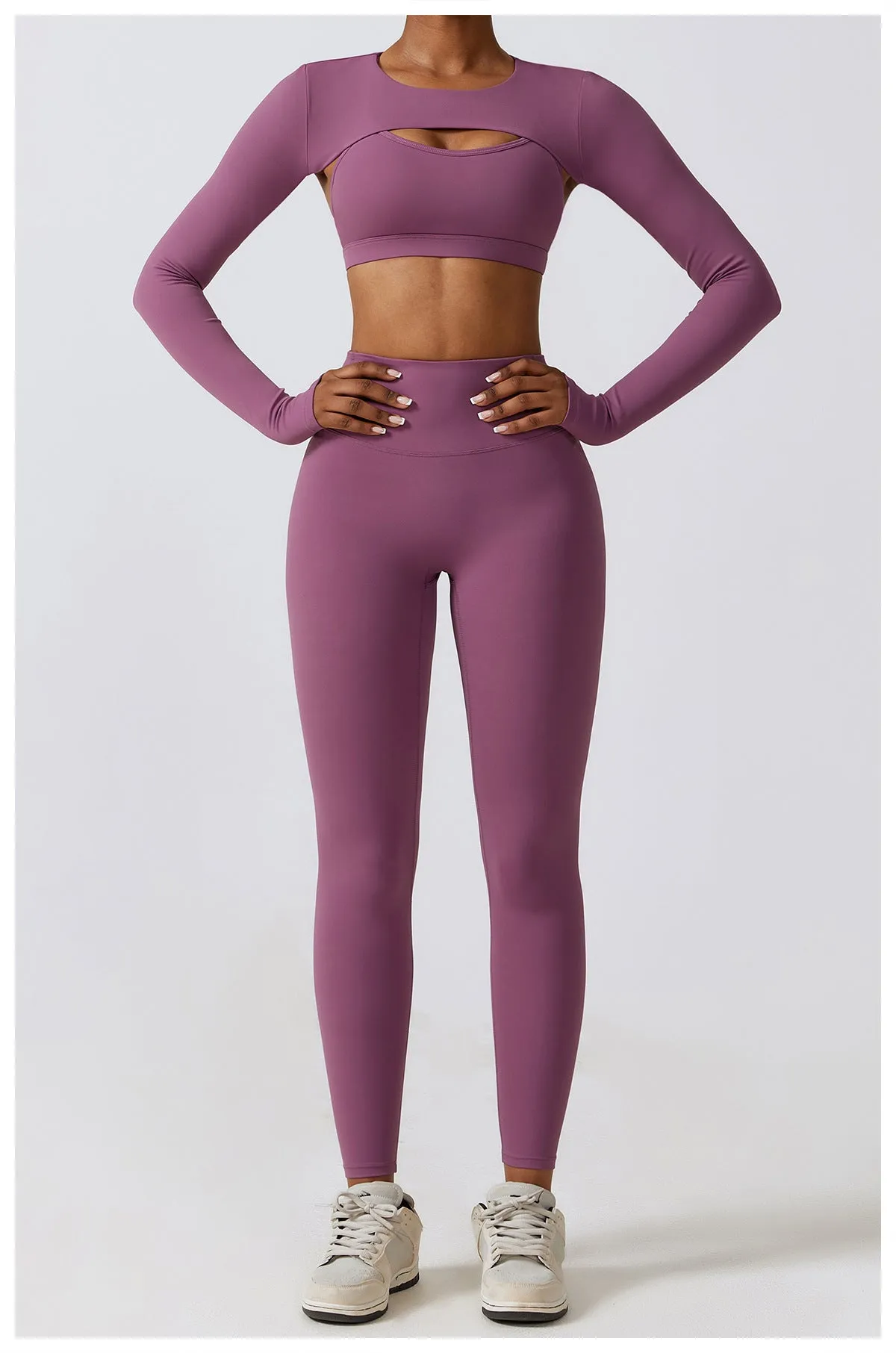 High Stretchy Comfortable Leggings Gym Fitness Nude Skin Waistcoat Bra Set Quick Dry Women Yoga 3 Pieces Set